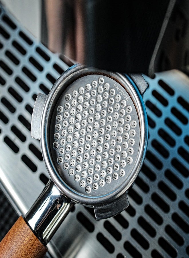 KNODOS Espresso Puck Screen 54mm - Stainless Steel Ultra Thin Disk Plate Mesh Espresso Filter Perfect Fit With Breville Barista Express, Pro, Touch, Bambino, Infuser, Easy Clean Design (Silver, 54mm) - Image 1